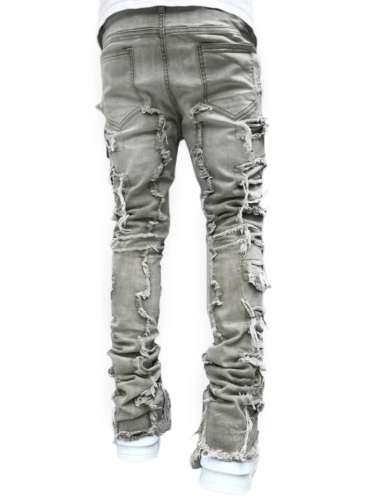 Denim Men's Stretchy Jeans Ripped